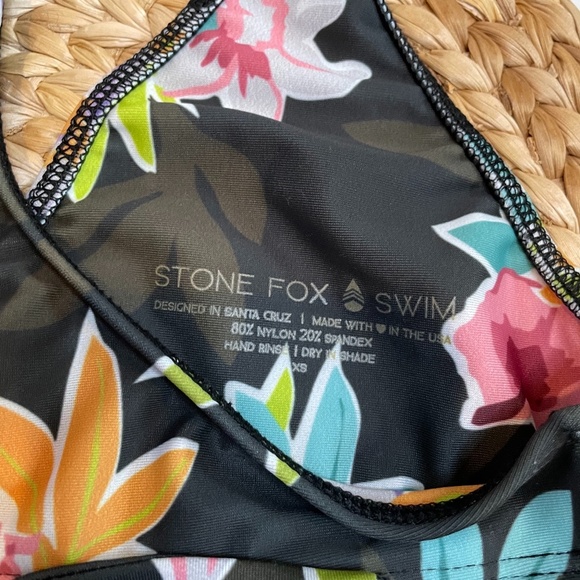 Stone Fox Swim Racer Back Cheeky Floral Bikini - Picture 4 of 4